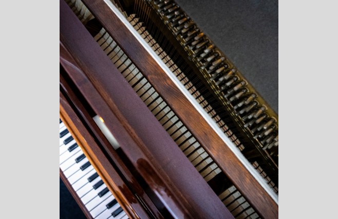 Used Lippman Polished Cut Mahogany 120 Upright Piano - All Inclusive Premium Package (SN:649300) - Image 12